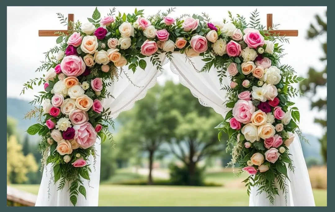 Essential Elements of Wedding Arch Decor : Fabrics and Textiles